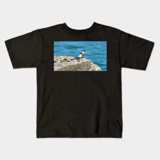 Two Caspian Terns Standing On A Rock Kids T-Shirt